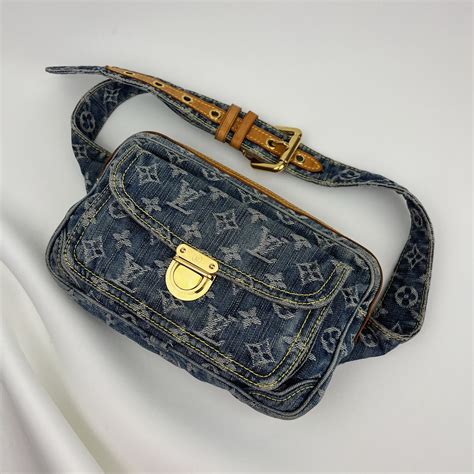 louis vuitton camera bag denim|Louis Vuitton denim bum bag.